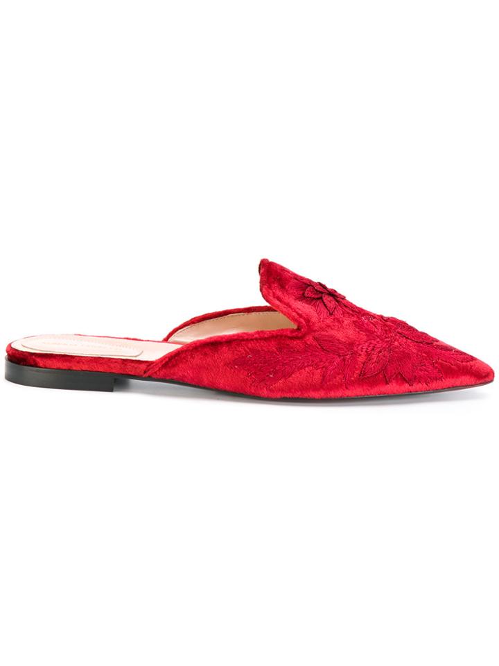 Alberta Ferretti Mia Mules - Red