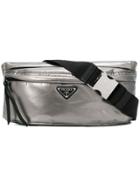 Prada Logo Belt Bag - Metallic