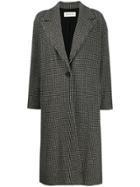 Masscob Houndstooth Single-breasted Coat - Grey