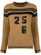 Ermanno Scervino Sequin Number Jumper - Brown