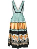 Temperley London - Foxglove Printed Dress - Women - Cotton/viscose/silk - 8, Blue, Cotton/viscose/silk
