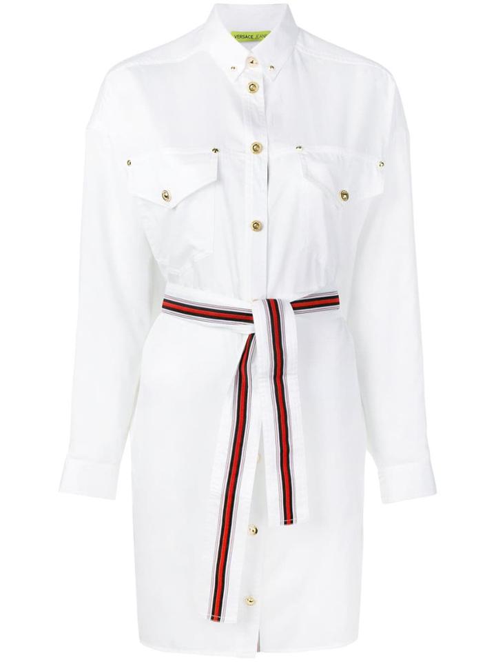 Versace Jeans Shirt Dress - White