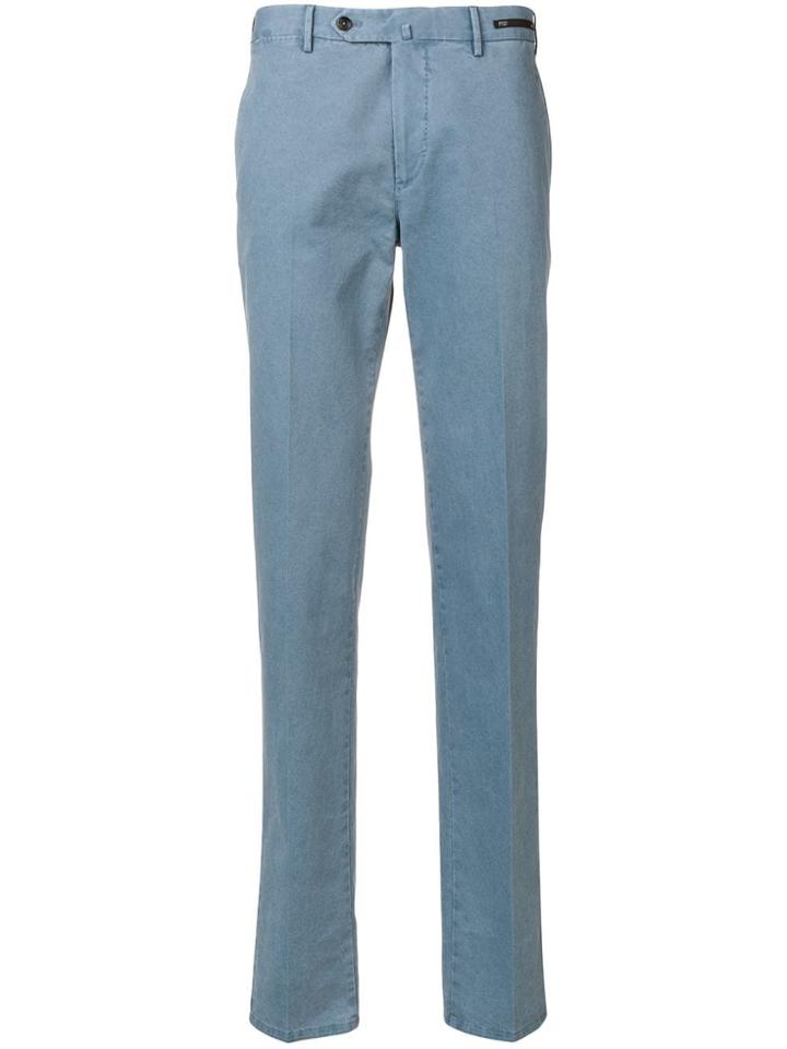 Pt01 Denim Tailored Trousers - Blue