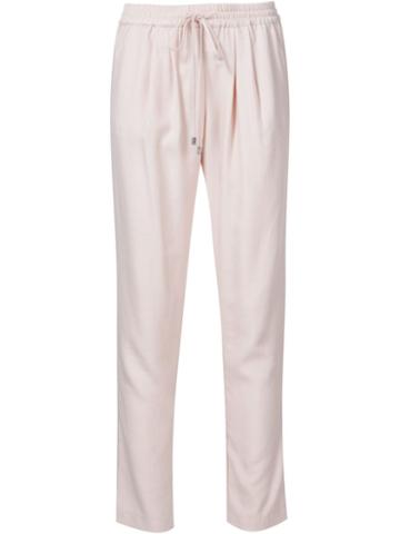 Sam & Lavi Elastic Waistband Trousers, Women's, Size: S, Pink/purple, Cotton/lyocell
