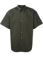 Ports 1961 Shortsleeved Boxy Shirt, Men's, Size: 38, Green, Silk/cotton