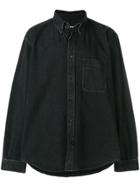 Balenciaga Rear Printed Denim Shirt - Black