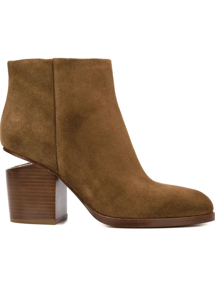 Alexander Wang Gabi Ankle Boots, Women's, Size: 38.5, Brown, Suede/leather