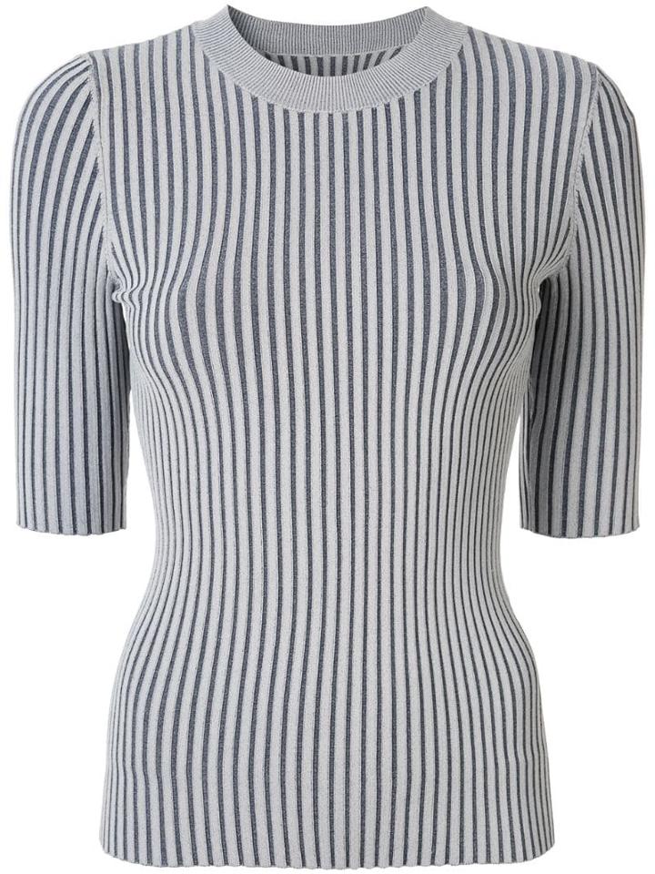 Dion Lee Striped Ribbed Top - Blue
