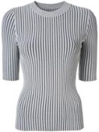 Dion Lee Striped Ribbed Top - Blue