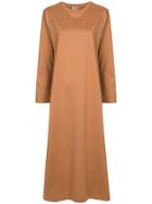 H Beauty & Youth Loose Fitting Midi Dress - Brown