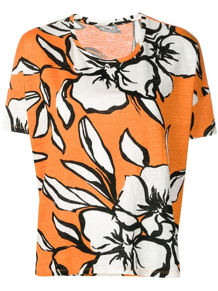 Majestic Filatures Floral Print T-shirt - Orange