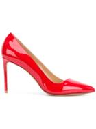 Francesco Russo Pointed Toe Pumps - Red