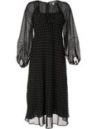 Alexa Chung Floral Pattern Layered Dress - Black