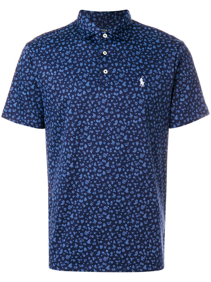 Polo Ralph Lauren Floral-print Polo Shirt - Blue