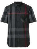 Burberry Check Detail Shirt - Grey
