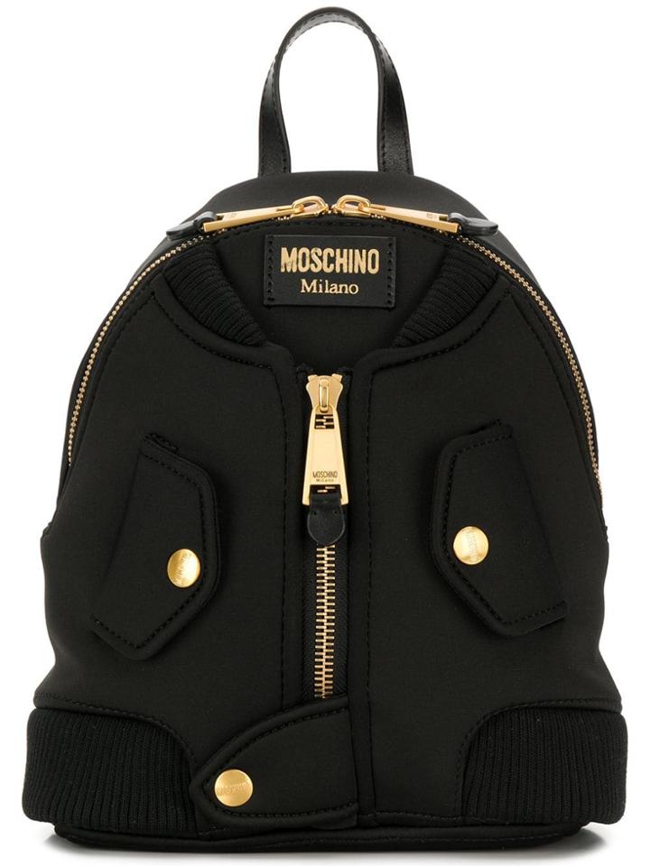 Moschino Jacket-style Backpack - Black