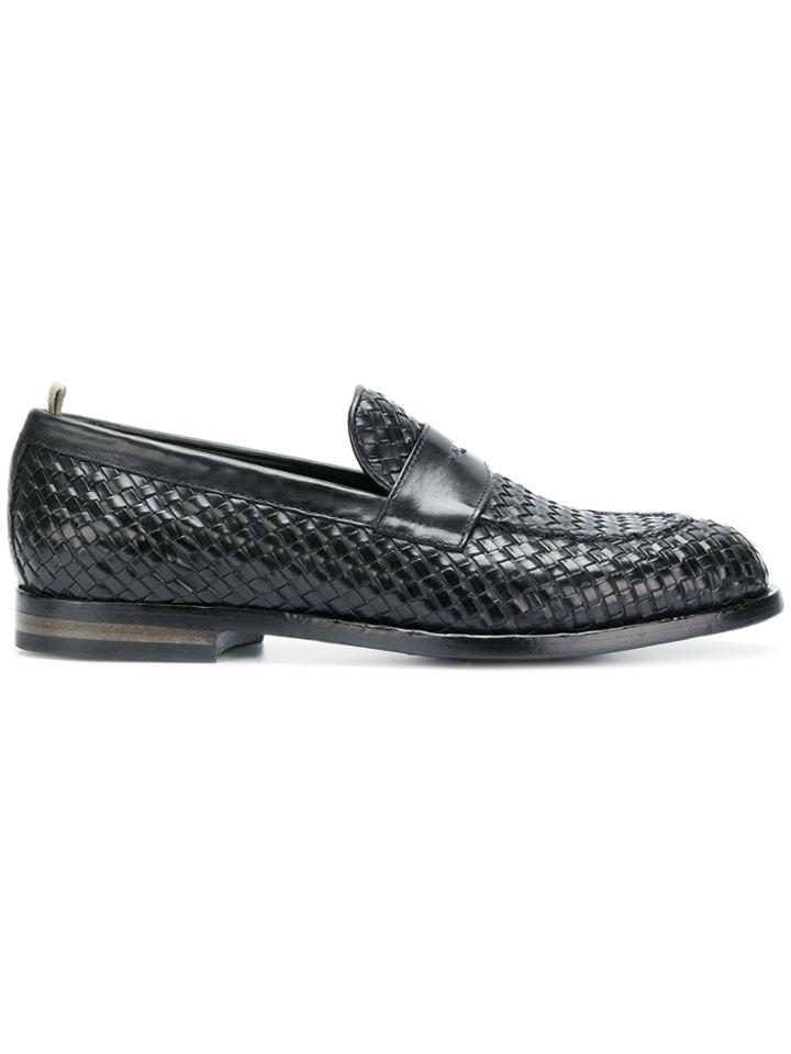 Officine Creative Weave-design Loafers - Black