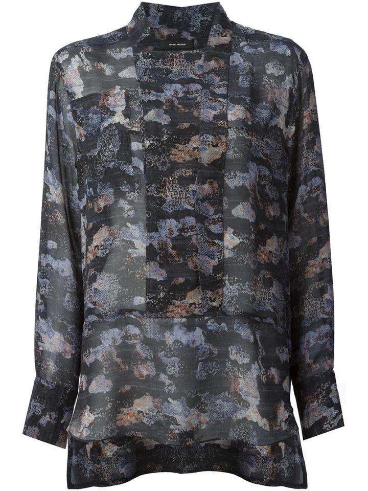 Isabel Marant Sheer Top, Women's, Size: 40, Blue, Silk