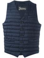 Herno Padded Gilet, Men's, Size: 50, Blue, Polyamide/polyurethane/polyester/polyurethane