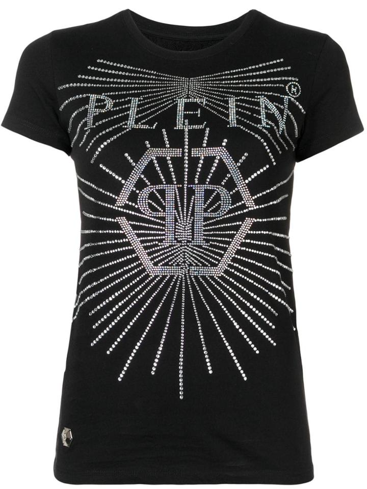Philipp Plein Crystal Round Neck T-shirt - Black