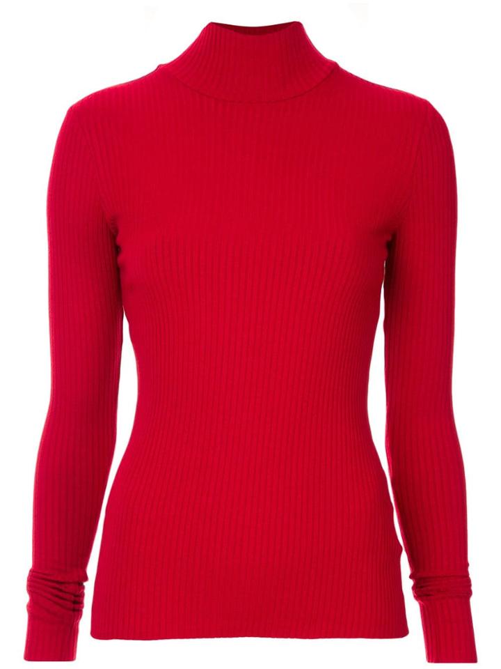 Nobody Denim Luxe Rib Long Sleeve Jumper - Red
