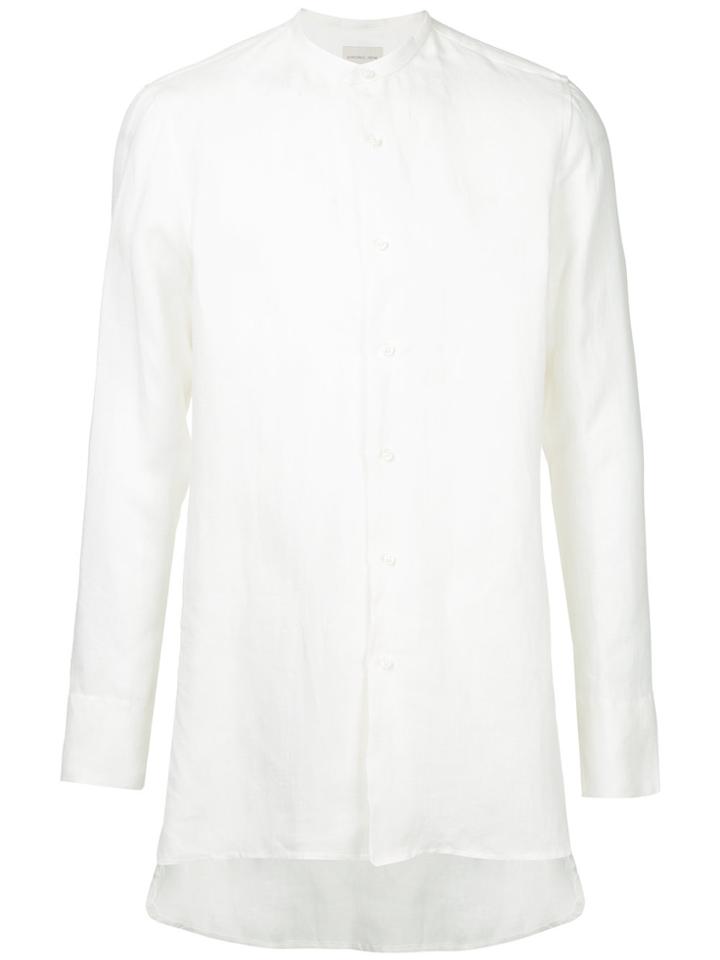 Sartorial Monk Mandarin Collar Shirt - White