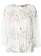 Avant Toi Floral Print Cardigan - White