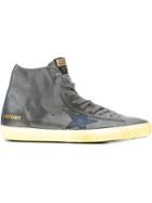 Golden Goose Deluxe Brand Francy Hi Top Sneakers, Men's, Size: 44, Grey, Nubuck Leather/rubber/leather/cotton