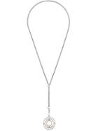 Ann Demeulemeester Circle Pendant Necklace, Men's, Metallic