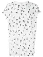 Saint Laurent Triangle Print Oversized T-shirt, Men's, Size: Medium, White, Cotton
