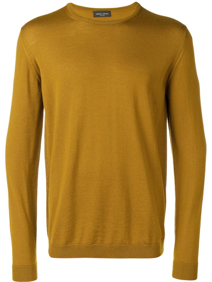 Roberto Collina Crew Neck Sweater - Yellow & Orange