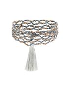 Night Market Tassel Detail Necklace - Metallic
