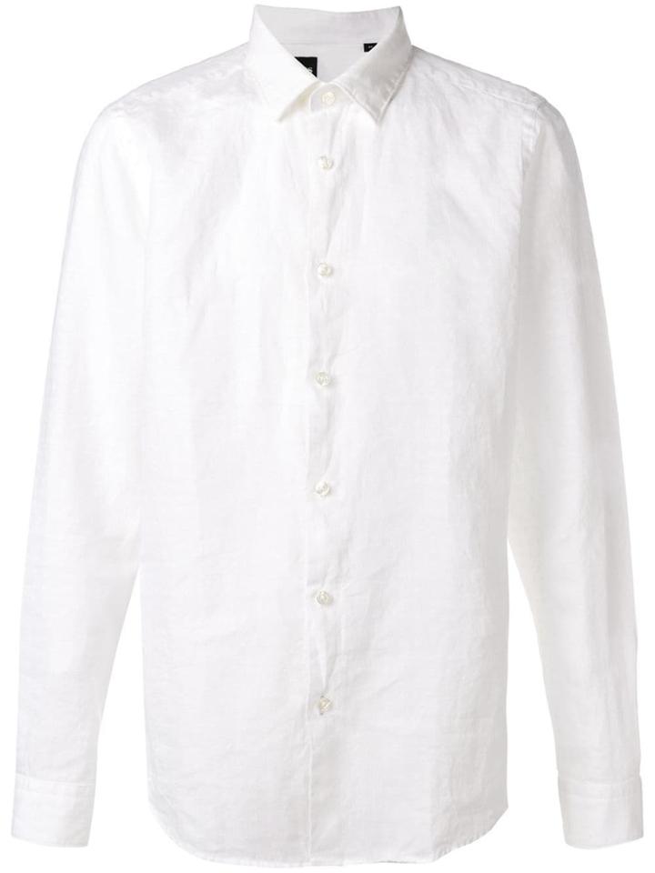 Boss Hugo Boss Brocade Lozenge Shirt - White