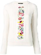 Max Mara Floral Embroidered Sweater - Neutrals