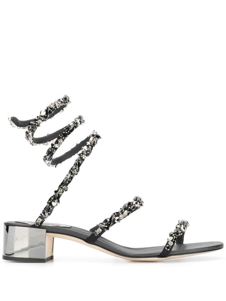 René Caovilla Cleo Sandals - Black