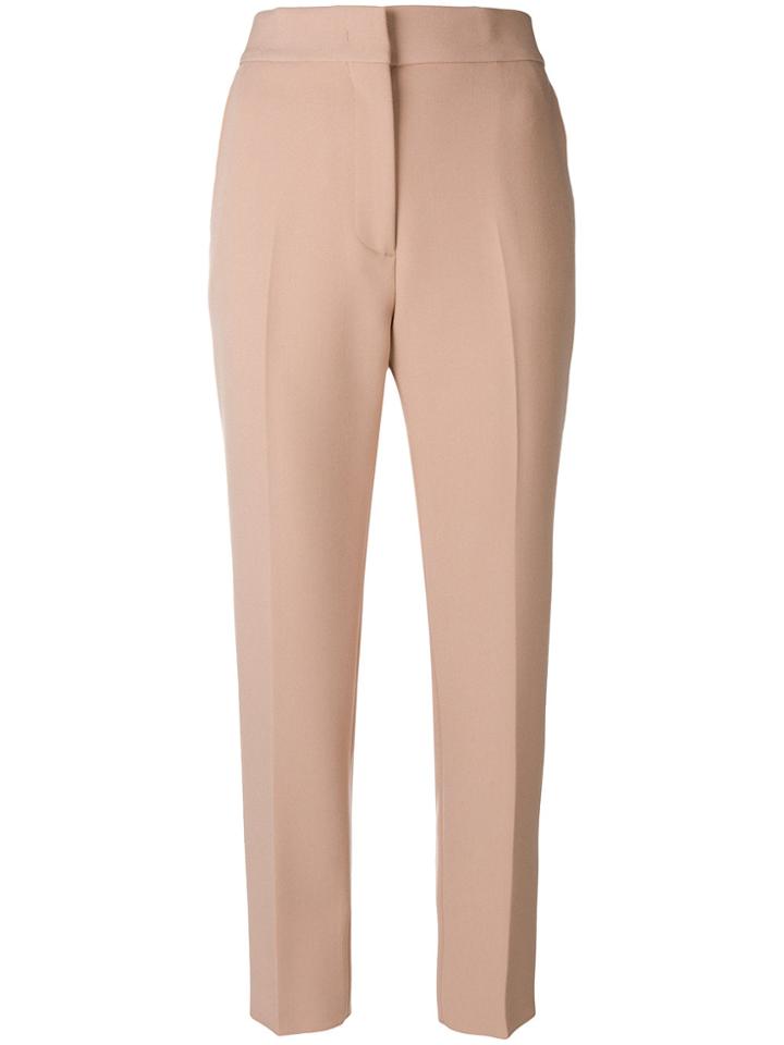 Msgm Cropped Tailored Trousers - Nude & Neutrals