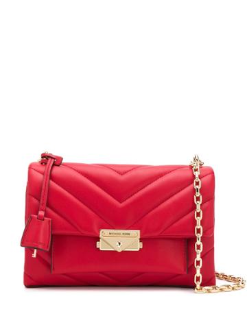 Michael Kors Collection Cece Quilted-effect Shoulder Bag - Red