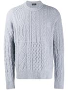 Roberto Collina Cable Knit Sweatshirt - Blue