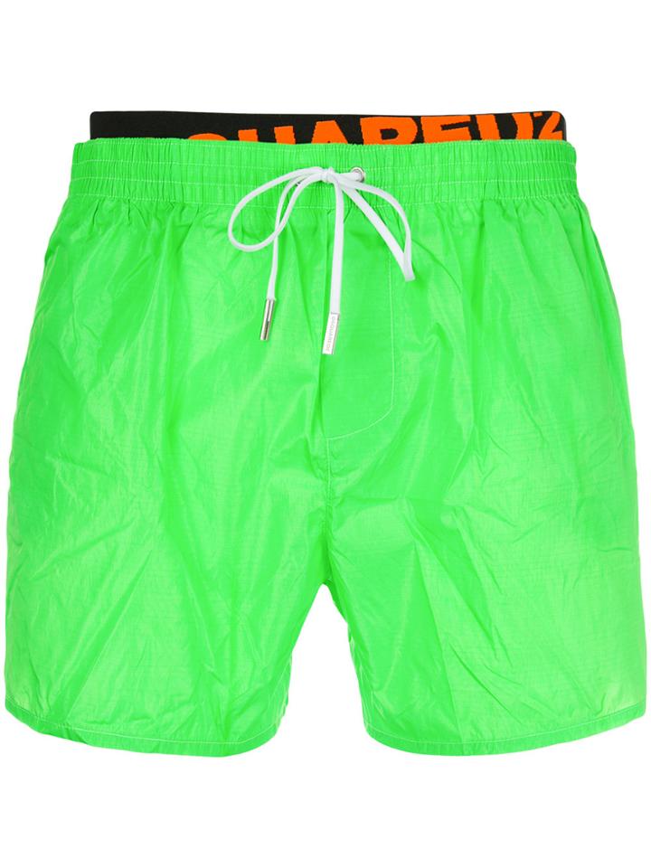 Dsquared2 Logo Band Swim Shorts - Green
