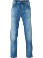 Fay Straight Leg Jeans, Men's, Size: 32, Blue, Cotton/spandex/elastane