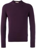 Cruciani Round Neck Jumper, Men's, Size: 46, Pink/purple, Cashmere