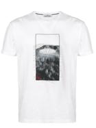 Stone Island Logo Geo Print Crew Neck T-shirt - White