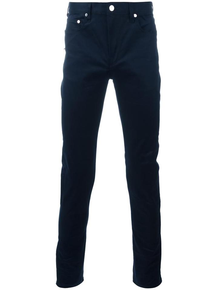 Ps By Paul Smith Slim Fit Chinos, Men's, Size: 33, Blue, Cotton/spandex/elastane