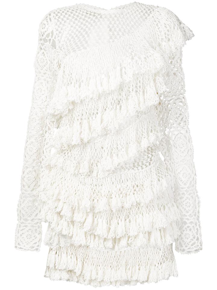 Ulla Johnson Macramé Mini Dress - White
