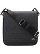 Michael Michael Kors Monogram Print Messenger Bag - Black