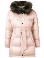 Yves Salomon Army Hooded Padded Coat - Pink