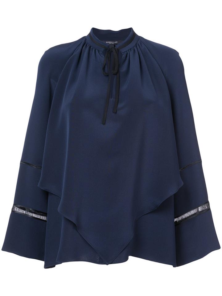 Derek Lam - Pussy Bow Fastening Blouse - Women - Silk - 38, Blue, Silk