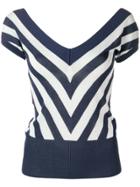 Temperley London Chevron Knitted Top - Blue