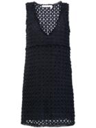 See By Chloé Textured V-neck Dress - Blue