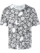 Ami Alexandre Mattiussi Ami Alexandre Mattiussi X Tobias Gutmann Lemons Print T-shirt, Men's, Size: Medium, White, Cotton